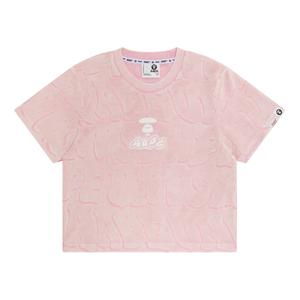 Футболка с вышитым логотипом A Bathing APE Aape, розовый