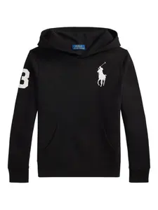 Худи с вышивкой Polo Pony POLO RALPH LAUREN KIDS, черный