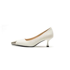 QITUMAUL Женские туфли на высоком каблуке экрю [высота каблука 6 см], цвет Ecru[Heel Height 6cm]