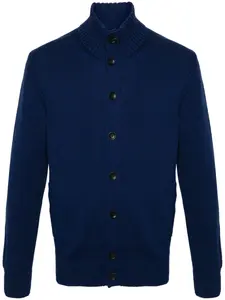 Кардиган в рубчик Zanone, синий