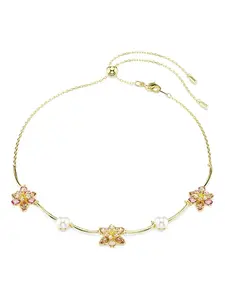 Ожерелье Idyllia с жемчужными деталями Swarovski, золотистый