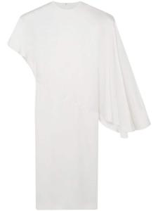 Stella McCartney асимметричное платье миди с подкладкой на плечах, белый