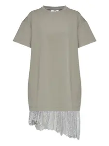 Мини-платье с кружевной отделкой Munthe, серый