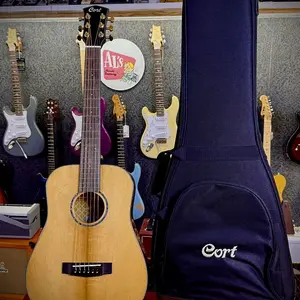 Акустическая гитара Cort серии Gold Mini Glossy Dreadnought (ВСЕ ЦЕЛЬНОЕ) Натуральная, Супер Роскошная