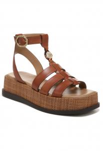 Naima Platform Gladiator Sandal In Rich Cognac Sam Edelman, Rich Cognac