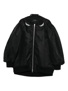 Бомбер с украшениями Simone Rocha, черный