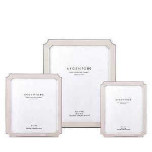 Рамка для фотографий Argento SC из стерлингового серебра с окантовкой, 4 x 6 дюймов, серебряный