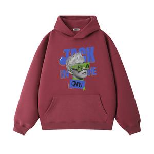 Толстовка Unisex Hooded Moderate Heavyweight HUANQIU, burgundy