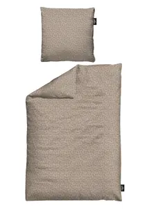 Постельное белье Zanzibar LEO, 100% хлопок, стильный леопардовый принт, комплект из 2 предметов, высококачественное, приятное для кожи, легкое в уходе, 135x200 см/80x80 см, цвет тауп Sansibar