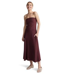 Платье Beyond Yoga Featherweight Strapless Dress, цвет Midnight Burgundy Heather