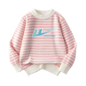 Детский свитер с круглой горловиной Moderate WARRIOR, розовый/h gradient pattern