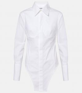 Рубашка из хлопчатобумажной поплиновой ткани Jean Paul Gaultier, белый