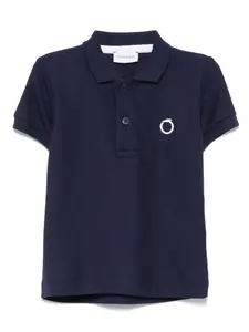 Рубашка поло с логотипом TRUSSARDI JUNIOR, синий