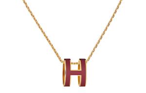 Металлическое колье POP H Collection для женщин HERMES, бордовый золотой