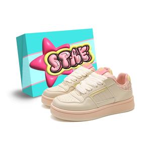 Нескользящие износостойкие низкие кроссовки для скейтбординга, женская коробка STAE, Beige Pink (Box Included)
