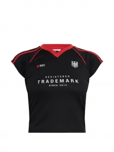 Футболка с V-образным вырезом и короткими рукавами Vetements, черный