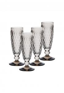 Бокалы для игристого вина Villeroy & Boch Boston Coloured, 145 мл, 4 штуки, серый