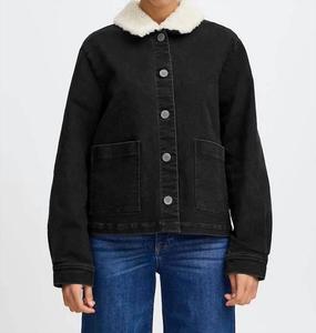 Куртка Ihjeananne черного цвета с эффектом потертости ICHI