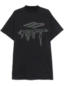 Футболка 3B Liquefied BALENCIAGA, черный