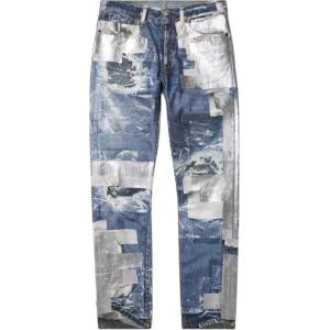 Прямые джинсы в стиле пэчворк Acne Studios, синий