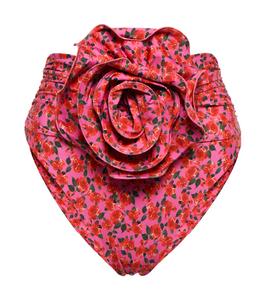 Плавки-бикини с высокой талией и цветочным принтом Magda Butrym, Pink Print