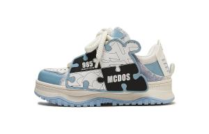 Кроссовки MC-DOS Skateboarding Shoes Unisex Low-top White/blue, лазурный