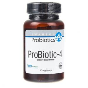 Swanson, ProBiotic-4, 60 капсул