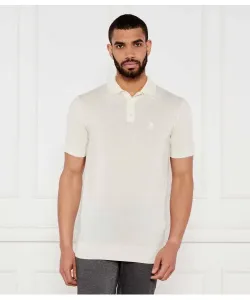 Шерстяная рубашка-поло Regular fit Karl Lagerfeld, белый