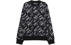 Мужской свитшот с круглым вырезом свободного кроя VERSACE JEANS COUTURE, черный