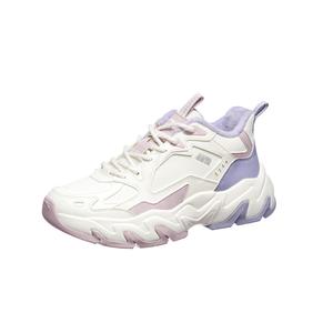 Сланцевые устойчивые к истиранию термо низкие повседневные кроссовки women's ANTA, слоновая кость/розовый/фиолетовый