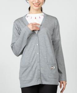 Вязаный кардиган с V-образным вырезом из 100% шерсти