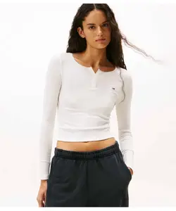 Блуза Slim fit Tommy Jeans, бежевый