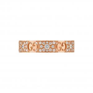 GUCCI Кольцо из розового золота 18 карат Icon для женщин