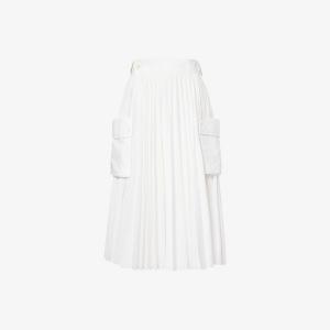 Миди-юбка Sacai с запахом, белый