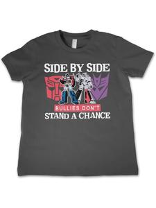 Футболка с надписью Бок о бок хулиганам не дадут шанса для детей серого цвета Transformers