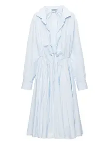 Платье миди с V-образным вырезом Prada, синий