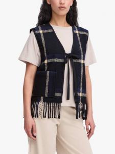 Фонза безрукавка в клетку жилет ICHI, Patriot Blue