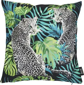 Done. декоративная подушка "Велюровый принт Леопард", чехол на подушку с принтом с обеих сторон без наполнителя, 1 шт 65х65 см, цвет bunt + bedruckt