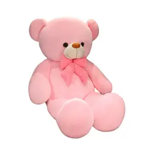 Милый плюшевый медвежонок с дизайном для питомцев, очаровательная исцеляющая ледяная сердце-бантик, размеры 80см/100см/130см/160см PUDOWRABBIT, розовый