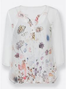 Блузка без застежки с принтом экрю WITT WEIDEN