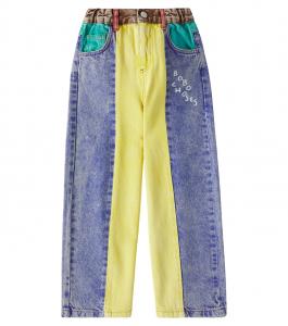 Джинсы в стиле колорблок Bobo Choses, разноцветный