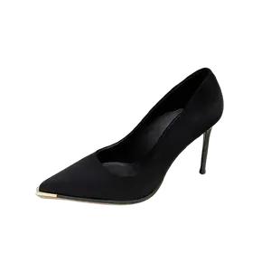 Alxnan Тонкие каблуки на шпильке для женщин черные, цвет Black