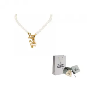 Жемчужное, латунное ожерелье Women's Vivienne Westwood