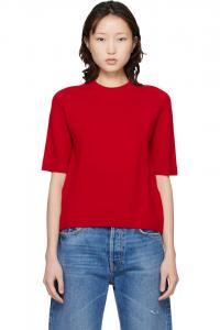 Кашемировый свитер с короткими рукавами Dara Loulou De Saison, красный