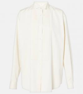 Шелковая рубашка Vince The Row, Porcelain