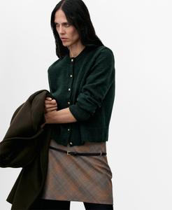 Женский вязаный кардиган на пуговицах MANGO, Green