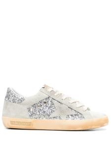 Golden Goose кеды Super-Star с блестками, нейтральный цвет