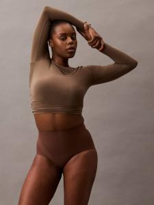 Stay-Put Mesh утягивающие трусы на высокой талии Calvin Klein, Brown