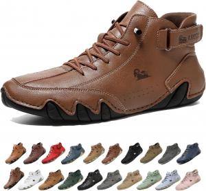 Мужские водонепроницаемые дышащие высокие ботинки-чукка ручной работы, нескользящие, для походов, вождения, кемпинга, легкие босоножки на все сезоны Generic, коричневый