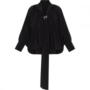 Max Mara Leonida Bow Plaque рубашка MaxMara, черный